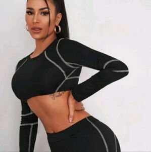 Stitch Trim Cropped Top